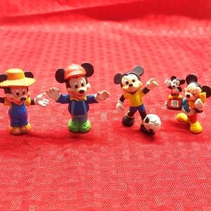 Vintage Disney Mickey Mouse Figurines set of 4